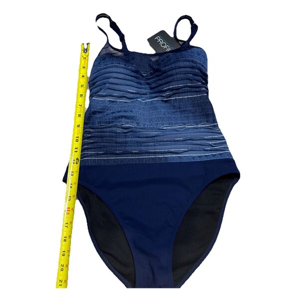 Profile by Gottex One Piece Swimsuit Women Size 8 Blue - Picture 7 of 13